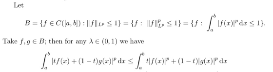 Let Take f, g E B: then for any λ E (0, 1) we have CL