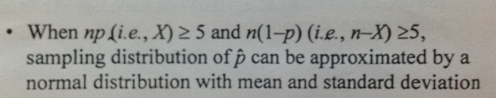When np.(i.е., X) 5 and n(1-p) (i.e., n-X) 25, sampling distribution of p can be approximated bya normal distribution with me