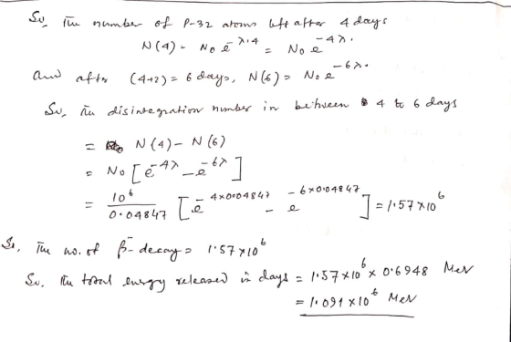 tu- nw.ne-of P-32 arovn 나t after 4 days N (4)- N (6,) Noe 一见 0004847