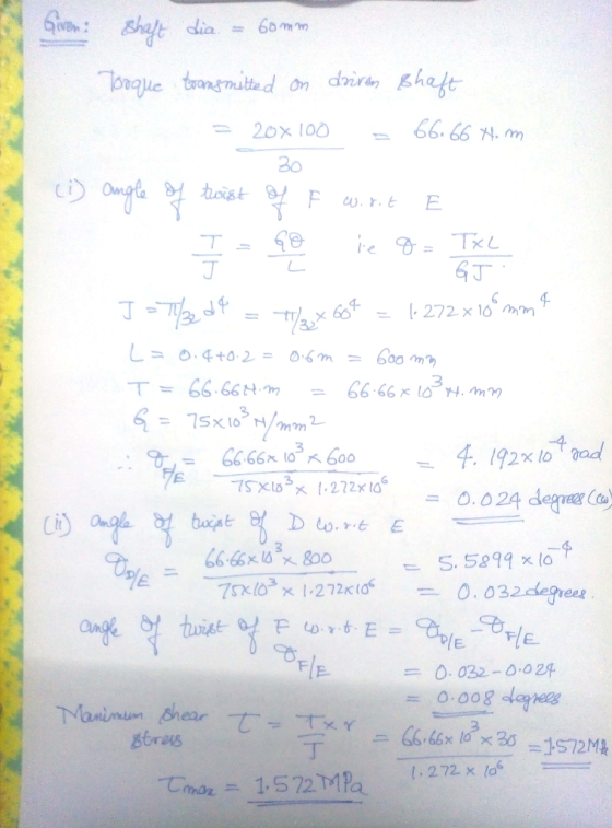 66, 66 차 20x100 20 = 千 3 E 75xlo3 x1.22 2x lo 0.024 degree (a) Ci) S. 5299 x log 0032-0024 = 0.008 ees 丁 l 272 x l