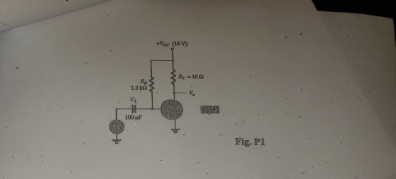 Vcc (18 V) Re-16 Ω 1.2 k2 Ci 100 pF Fig. PI