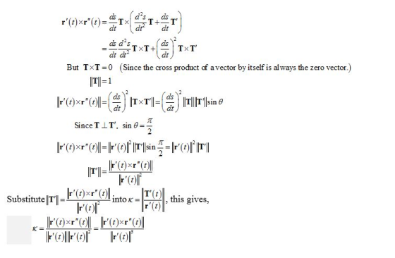 ds T T+ ds r()xr(t)T dt dt dt ds d ds TxT dt TxT+ dt dt (Since the cross product of a vector by itself is always the zero