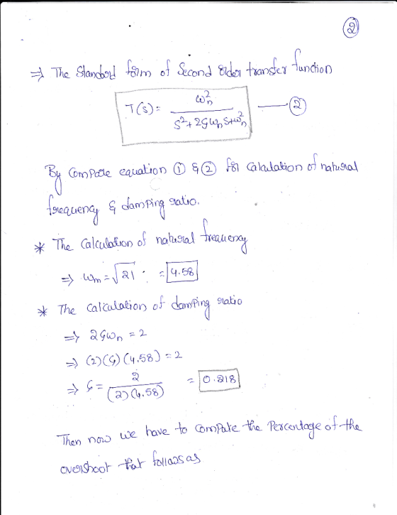 2 StHO equenay damPing Satio. kThe Calalotion of dawing statio (3)(5) (4,58): 2 a 0.58 Then na we