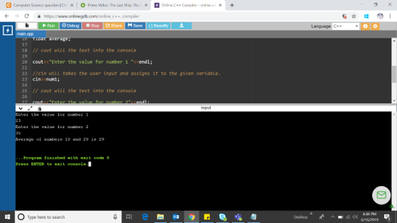 4Online C++ Compiler online ed C Compuler Science question Che X Prime Videu: The Last Ship: The X X C https://www.onlinegdb.