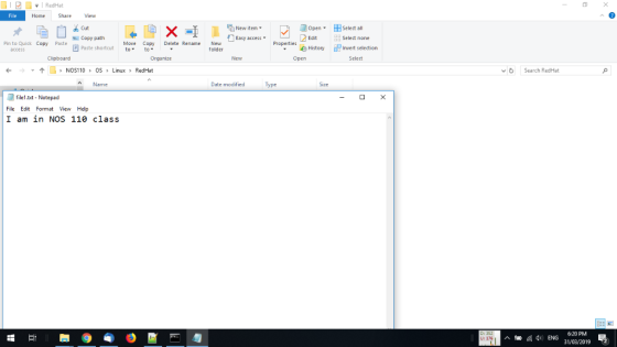TED- RedHat File Home Share View New item OpenSelect al Copy path Easy access Select none Pin to Quick Copy Paste 回Paste shor