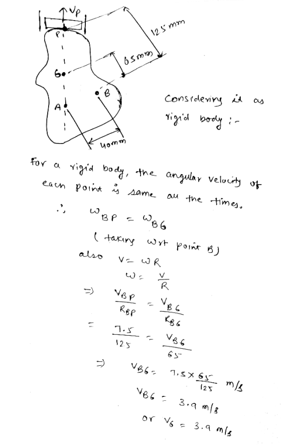 6о Constdeniny tуа body uomm velouty ot foY a Yigidbody, the angular Рoind is au the Himes, same eacn B6 ( tariry also V J R