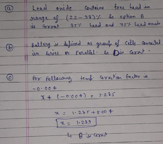 Lead enide free haad in So ophon B head and 75 aad enude Contains ange of (22-39) Battery dined un sies geue ef celly ande Pe