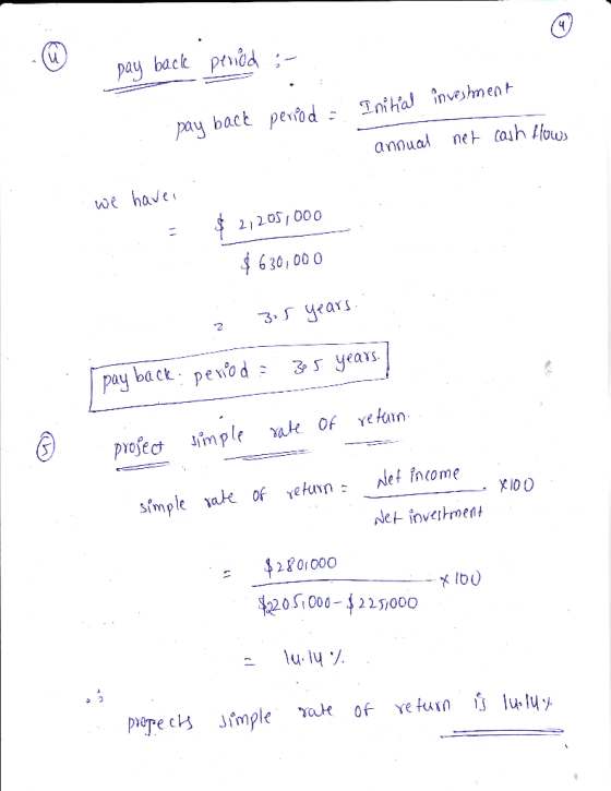 ay back ptod: back eno annual ne cash ows we have 2120S1 000 6361 00 0 pay bact pevod 3s years prsemple» simple ate of vetune