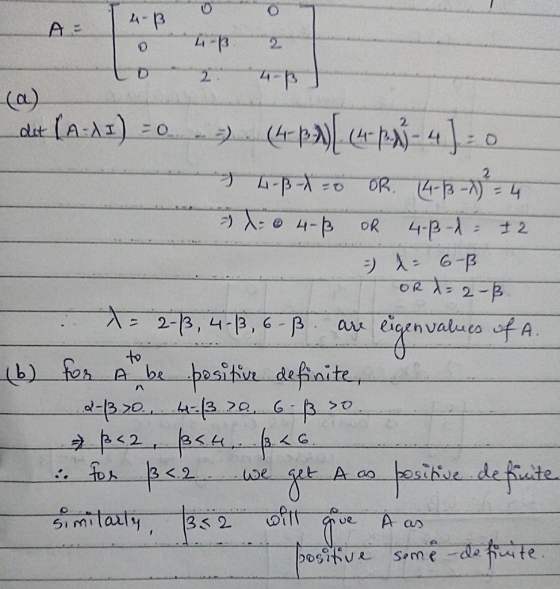 an eigen value A 八 2-13, 4-13, 6 ドVP definite 34.2