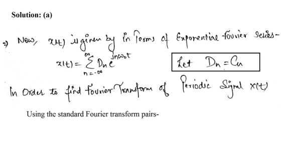 Solution: (a) Using the standard Fourier transform pairs-