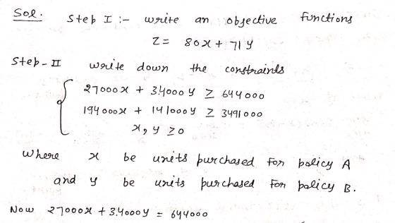 wnite am obeckive fonctions wul le down the constrains 叉7000 χ + 34000 y 644000 and y be uxits can