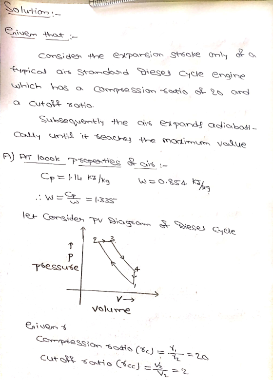 Solutio nivem -ar Stondosd Biese ycle engine o_sses& sis γ6essuse Volume