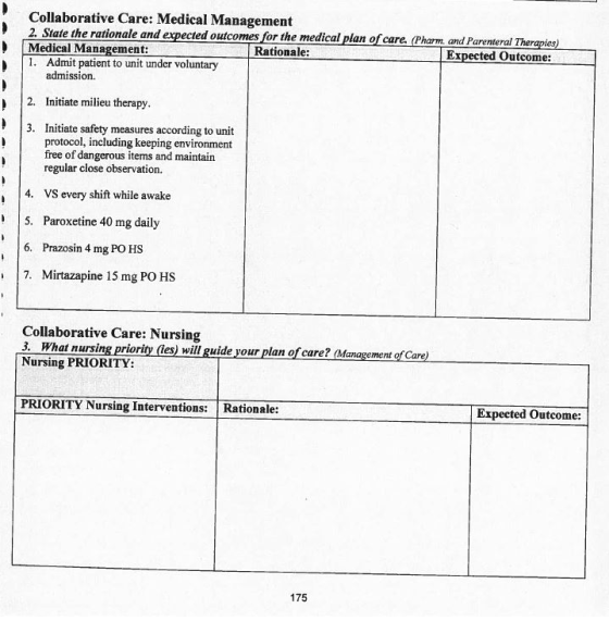 Collaborative Care: Medical Management 2. State the rationale and epectedtcomes for the medical plan of care. Pharm and Paren