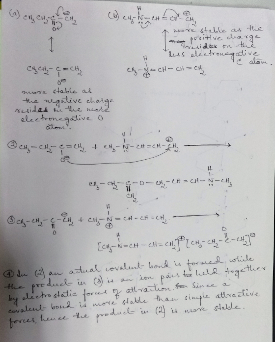 C b 소 hee ne stable as the ess alectrouaaative 1H are stable a& ative chaige nore stable than sinple atlra tive te duet (2 mu