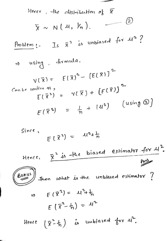 Problem Ls x is unbiased for Ju , formula usina E(Y2) วา Since Bonui um biased