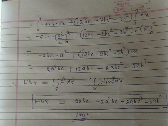Page No. /20 Date: -4xbedx t(2be-abe-3L X -4bc.(2zeナ(12bc-2be-3 .(x 2 0 2698-24+245 3ab a a e t 129be-aabe Flux Flux 12abe -2