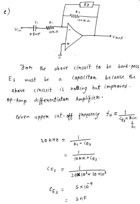 To the ab ove cinuit to be band pss 3 must be 4bove cct s notting but impnoved Capacttas. because the Given чрре cut. Hequent