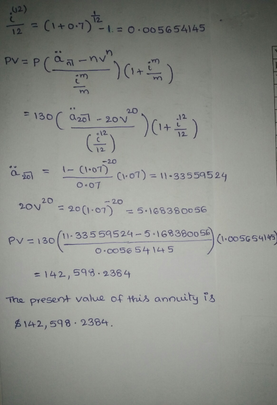 02) C+O7) -I. O.O0 5654145 12 PV= P 20 130C a201 12 20 V 12 12 12 -20 C1-01)07)= \1-33559524 1 O.O7 20 - 20 20V = 20(1-07) 15