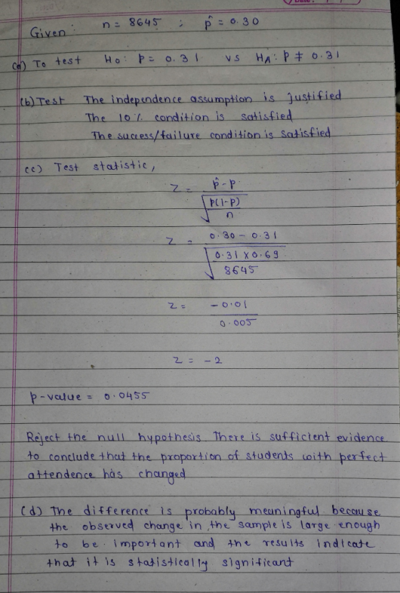 Given n65 tb) Tesh The indepundence assumption is justified The 1o condition is Satisfied The success/failure condition is Sa