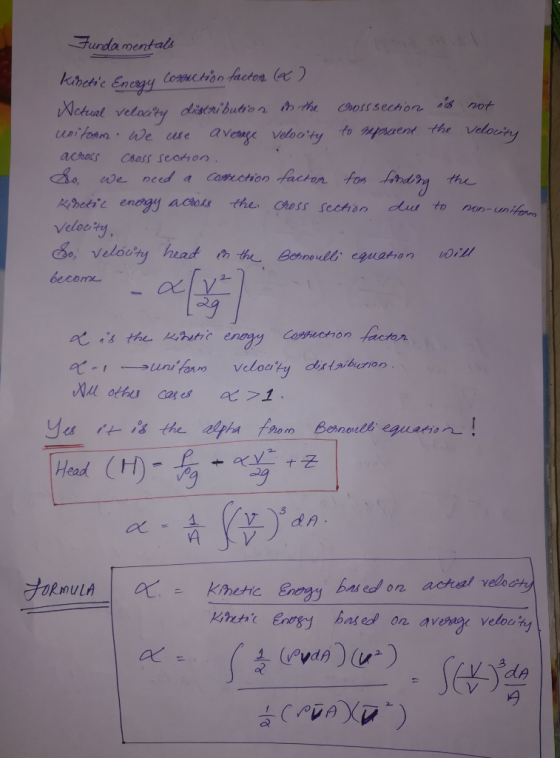 Fundamentals kirchc Encrgy Cosncton facton ) ctual velacty disiaibuton the wiform ue use mot 9oss sechon to mpaent the veloc