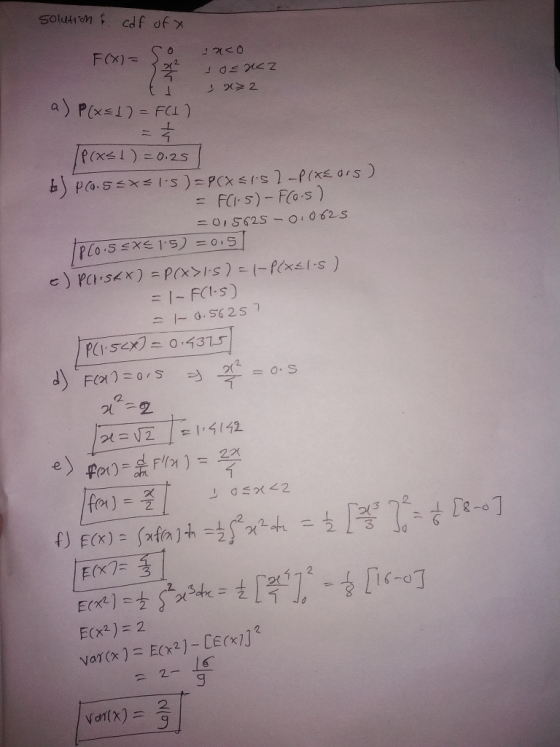 solutron cdf of x PLo.sexe 1.5) =015 | 2 2 01 2, (x) t E(x*) = 2