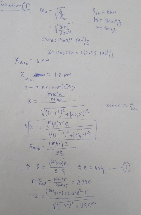SolutiD 1 M 30 3 9.81 M: 2p20035 ads W 1606 TPM 16t SS rad 1-2 M at tus eccentricity e m tae Muf tehere r w X 2 (301500)e 2 9