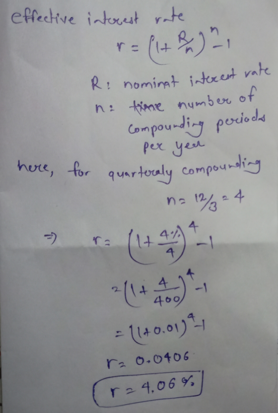 ectve est y n:やnt number,of ine u he, or quarouly compo-Ai- Compoy 4 4% r 2. 4,06 %