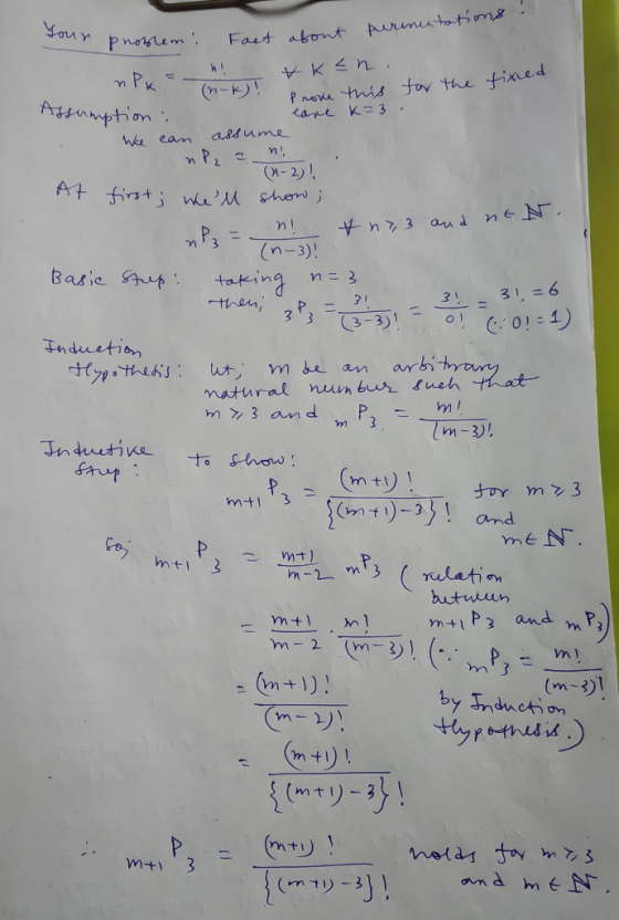 Your Aurimutotm Faut abornt Pnoblem, VK n . P mOke this for the tixed kane K 3 n PK Assumption ald ume Wee ean M-2) At fist n