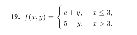 cy 19. f(a, y) 5 y x > 3