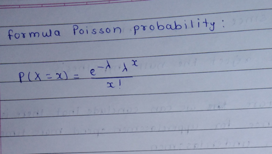 for mwa Pois son probability oc