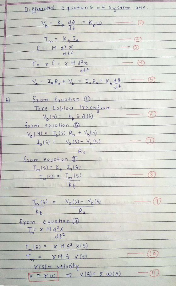 equahons ofsystem are d t d t2 6 taom ana Kt dt2 ㄚㄧㄧ