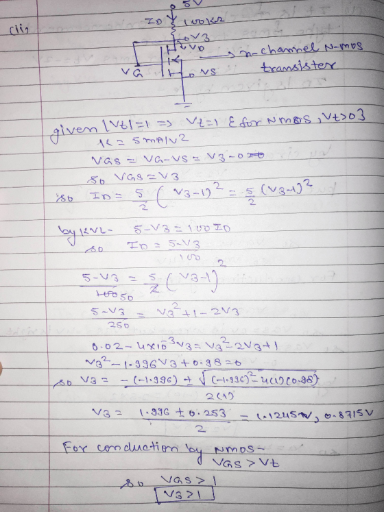 ciis channel N-mos transister VG Vt1EfoNmeS VŁ>03 given Vt A2Sm AIN2 Nas Na-vs V3-0 8 VGs V3 3-12 2 2 5-V3 1 ID NL- エo = 5-V3