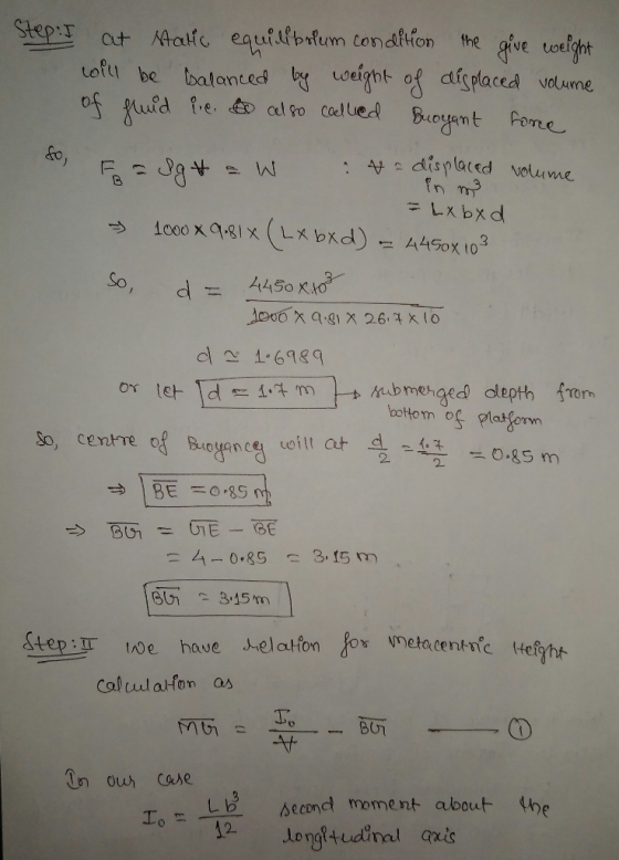 tHon ve woeight tofty be tbalantedy weight of dispfaceca volume fo So, d1450 K fgemn 2 4-0,85 .: 3.15 m Colour alfon as To n