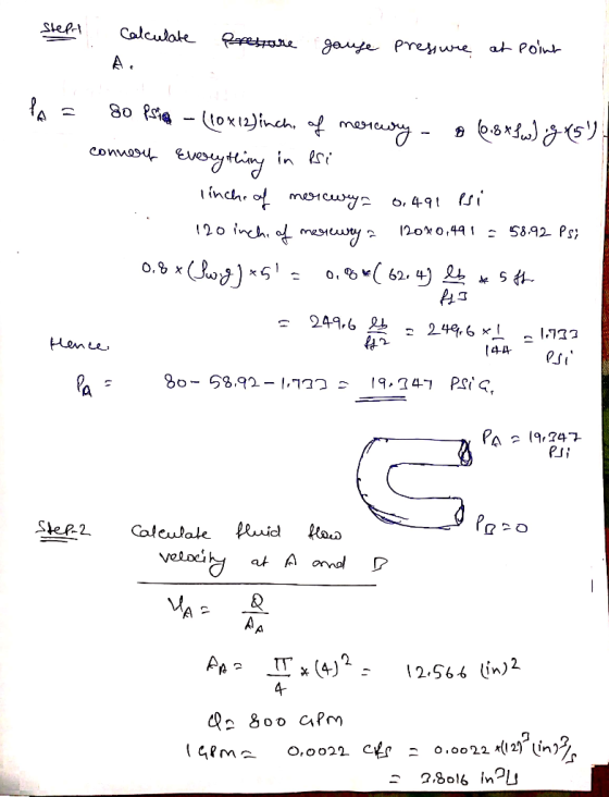 Slep Calculate gaue Preywre at Poln A . oxinchfmes1ea Conwos Evorytiny inch omcry in esi 6, 49 120 inch mesuwy = 120%0,49 62,
