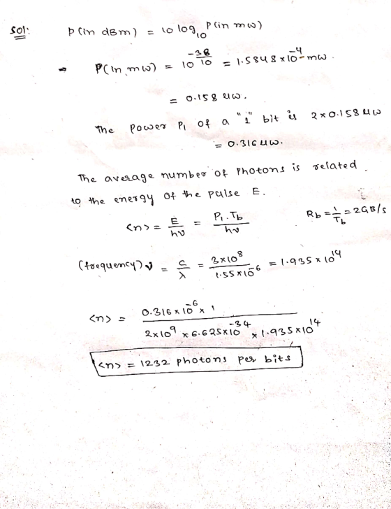Soi p Cin dem ) : \0 log Pin mo) -38 1S84 8 x l0- mw PCIn m) O.tSg uw. 1 bit Power P The = 0.316 UW. S TuO0d 0 edqunu ab0rno
