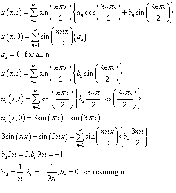 s11 = 0 for all n RT s11 u(x,0)3snTx)-sin(3x) 3xn(tr).an(3mx).Σ -(跳쮜 s11 97T