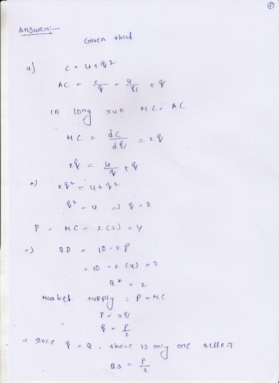 Answen Griven thaf aj ut2 AC A C 1 un dc de/ H C 2. t - 2 C2) P H C LO 2 QD 2 Cu) - 2 LO 2- Mar lee P C P / 2 Snee here selle