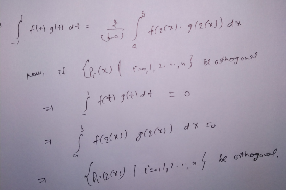 fit) glt) dt xp (r8)() 2)f Now if be cthogons KP ((1)((x)) (2 ,2. . he orthago