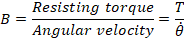 Resisting torque T Angular velocityé
