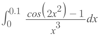 0.1 0 )-1 cos 2x dx