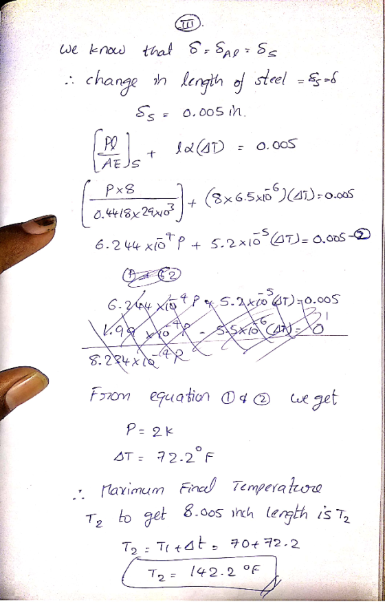 that SAS we enow change ength of steel - o.00S in O. OOS AEJS Px8 (8x65Na)0.0 0.418x2403 S.2x104T)=0,00Ss- 6.244 xio ? TP S.2