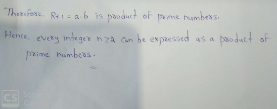Hence, evesy integes n za Can be ex paessed as a paoduct or γǐne numbe ss- CS