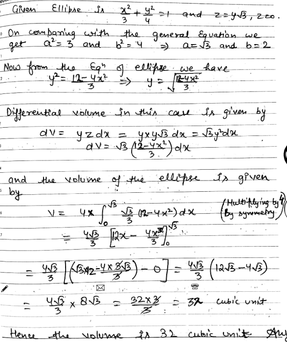 22 Given y2 qnd zyB, ,2to, 4 On cen banugit get the geneal Equaton Q=NB and. 0 a 3 and. ba 2 we have 3 3 by yzdx dvBAi-Yxdx a