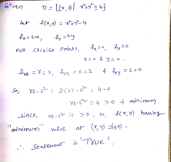 G9ven D={,9| ッ243 Aet Cxitia Points, FOY メニ0 & yこo. P 2, fyy こS=0 ctsl Yt-s2 2(2)-0 4 Yt-s 4 O minimum) f Lince, having Yt- i