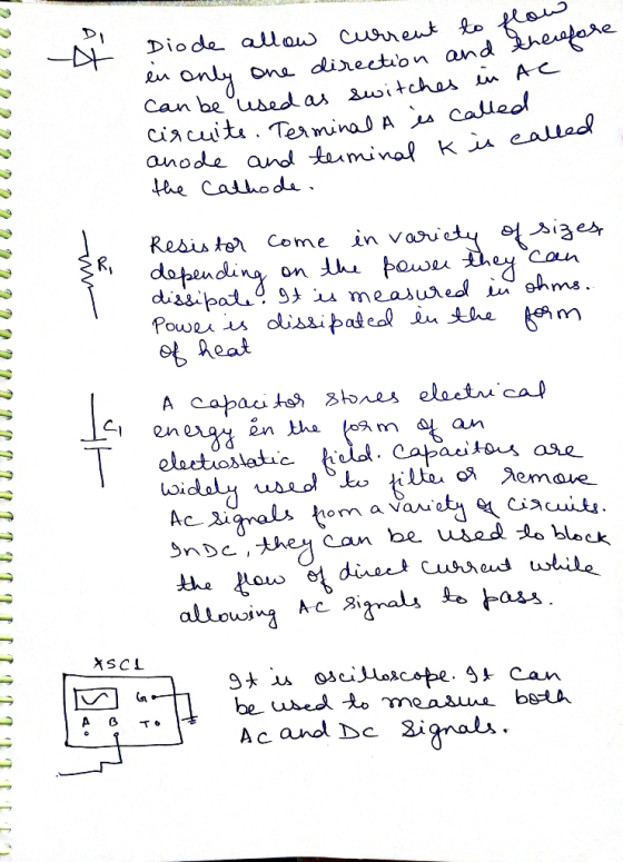 Diode. allow cume na di ectlon and Can be ubed as tchas n A A LA anode and Aaimina K ^* he Cahoda Resis Ien Come in vasui Cou