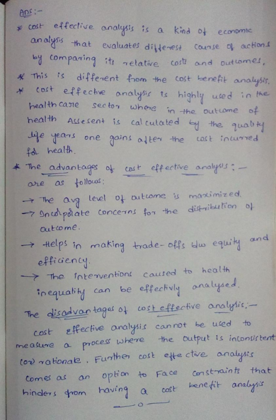 cost effective onalsis is a kind o econome anays that evaluates ditterest Counse b comparinqit elative costt and outlamer x T