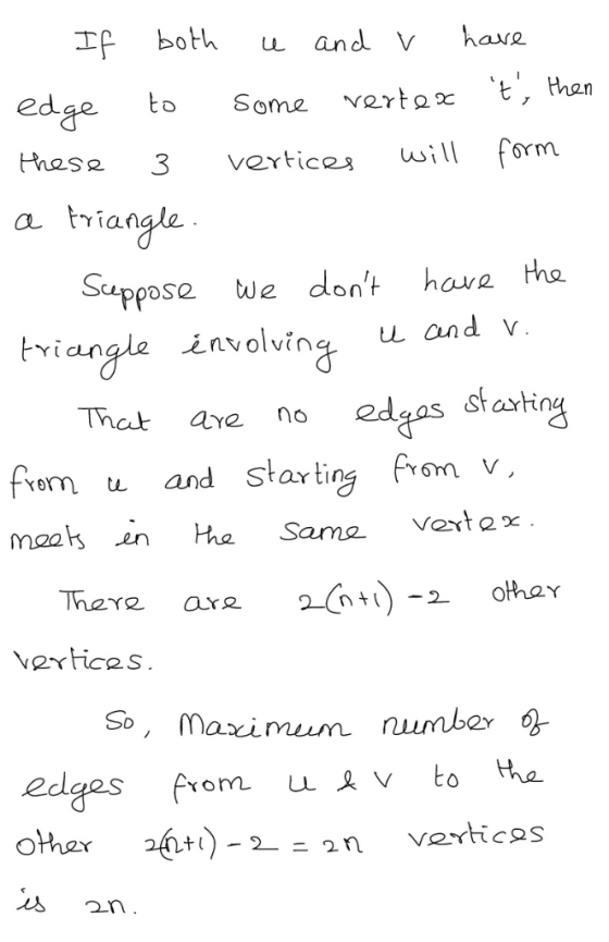 have both u and V then to edge Some form will Vertices Hhese 3 triangle have the Suppose we dont u and v . tviangle iavolvin