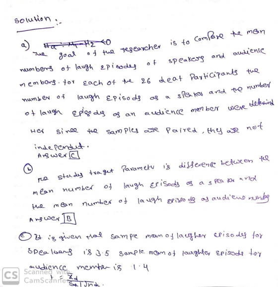 Soluion 2 ard audiente wjem bo ゴ.tot each ot似26 deaf ay ticipa o lau inde pendut- audien Scanned W CamScanne