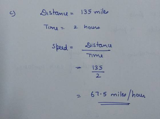 stomu 135 Sistamee135 miles Tima Sbeod istana 135 2 61.5 miles /hour