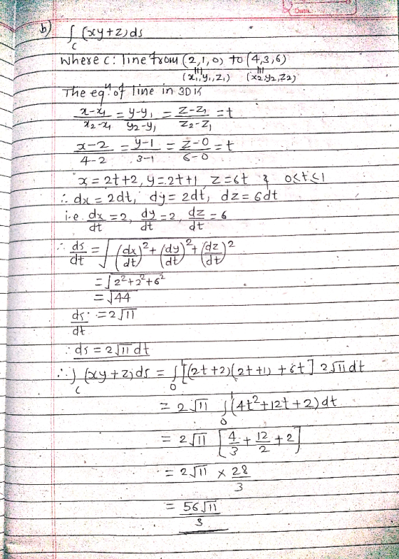 Whexe c ine txo (2,1,0) to (4,3,6) (y,2,) (x22,22) The eqtaf Tine in 3D 4-9, - Z- y2-y L- Z2-Z 2-2 -y-T 3- - Z-0>t 4-2 32t+2,